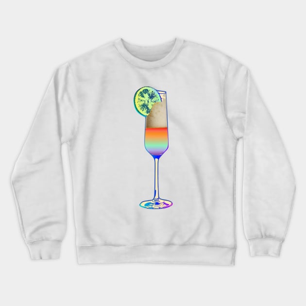 rainbow champagne Crewneck Sweatshirt by Forrosa